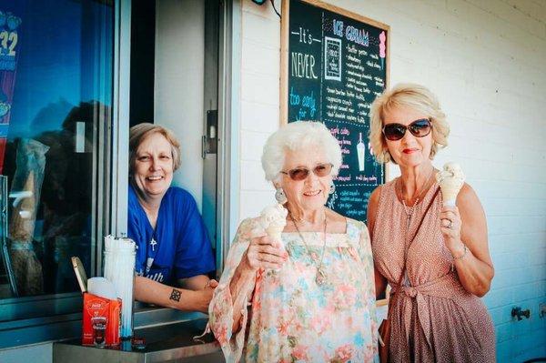 Enjoy some yummy ice cream and desserts at "Desserted" . They even have a walk up window!