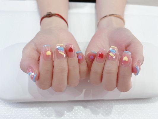 Cute nails - hand painted