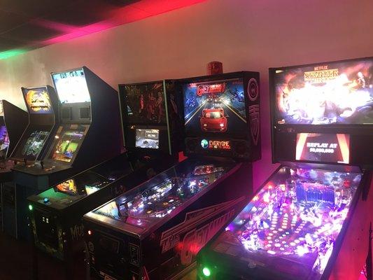 3 of the 4 pinball machines.  They have Stranger things, the Munsters, High Roller and Get Away.  Awesome!!!