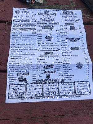 2017 Menu