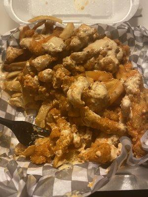 Small Buffalo Chicken Fries (Excuse the fork, I was starving!)