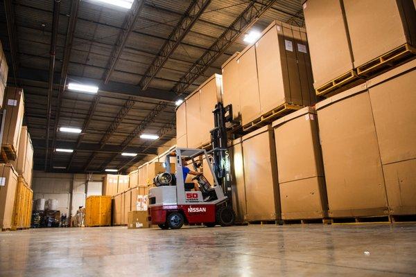 Our warehouse project management capabilities includes storage, unpacking, inspection, and installation.