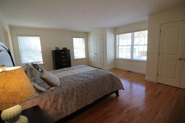 Master bedroom at Sawmill Ridge Condominium in Atkinson, NH.