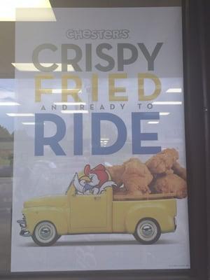 They must serve chicken in a pick up truck.