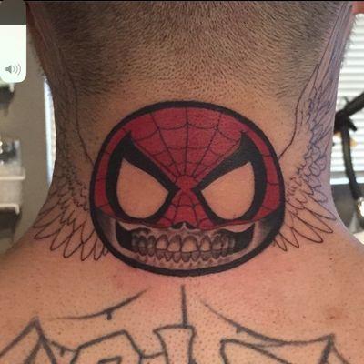 (Ron English inspired tattoo) Spider-Man x Popaganda style tattoo