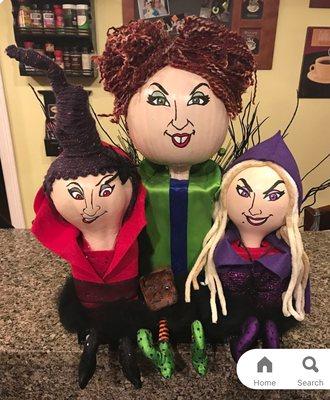 Sanderson sisters pumpkins