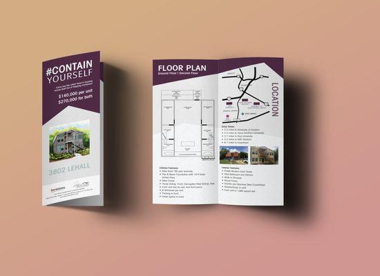 Trifold brochures are a great way to organize alot of information.