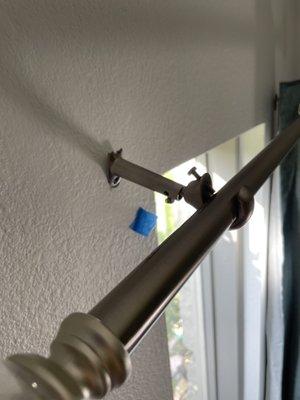 They broke curtain rod hardware