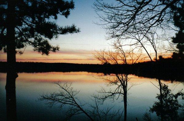 sunset from the Beach View cabin