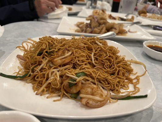 Chow mein shrimp