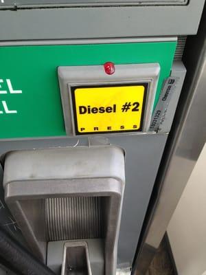 Everywhere I go nobody ever marks is a gas station has diesel, well this one does.