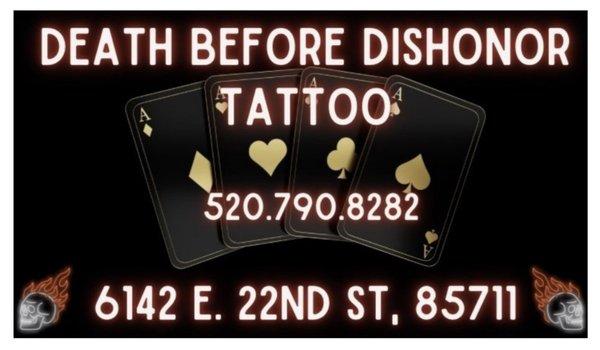 Located in Death Before Dishonor Tattoo, Az