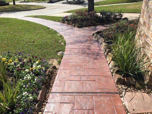 Stamped Concrete Walkway