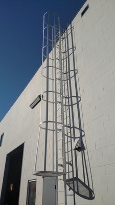 Rooftop access ladder