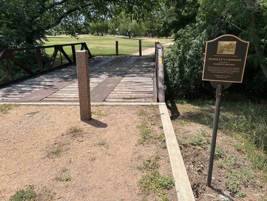 Historical bridge along the back bone Creek Trail