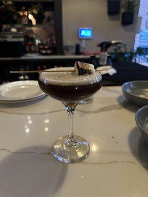 Espresso martini with roasted marshmallow