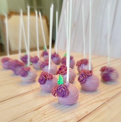 Cake pops flowers