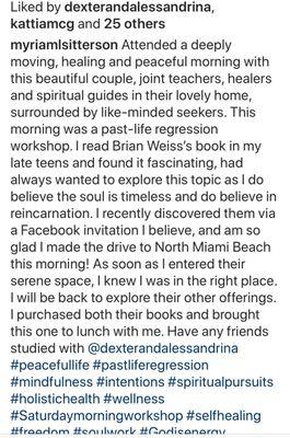 Love how this couple teaches and communicates! Well worth the drive to North Miami Beach! Here's my IG post about them from last weekz