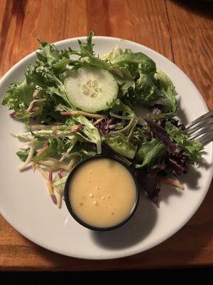 Creamy Italian vinaigrette with salad