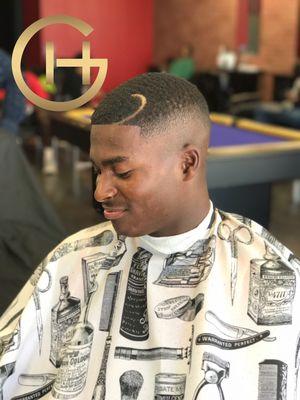 High Bald Fade with Design