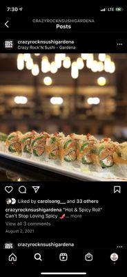 Instagram / Hot & Spicy Roll