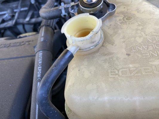 Broken top of my coolant tank