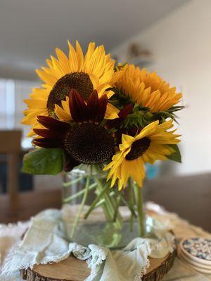 My at home display of the flowers I picked at Spencer Farm