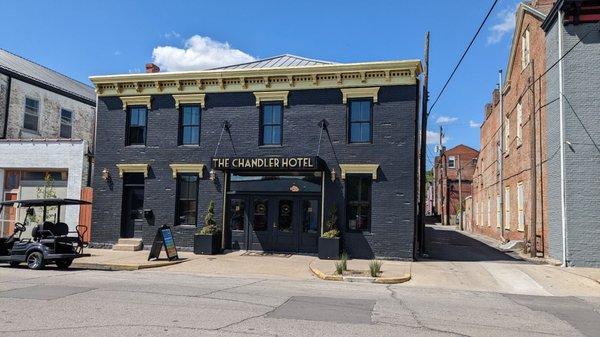 The front of the hotel