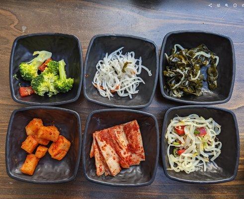 Banchan (side dishes) that come with the meal