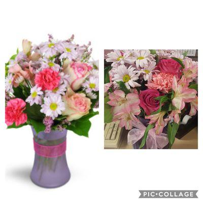 Flowers were as pictured on website.