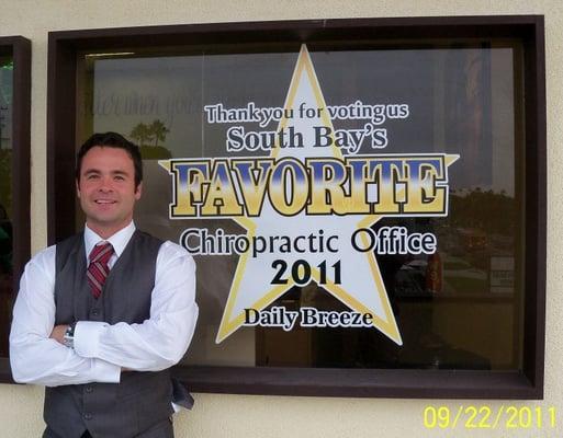 Voted South Bay's Favorite Chiropractor 8 years in a row!