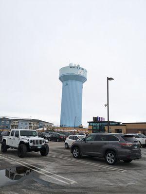 Water tower. You can spot it practically anywhere in the city.