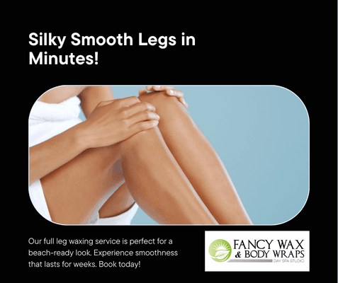 Smooth legs and so much more! Book your leg waxing and pamper yourself today!