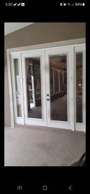 French doors replacing sliders