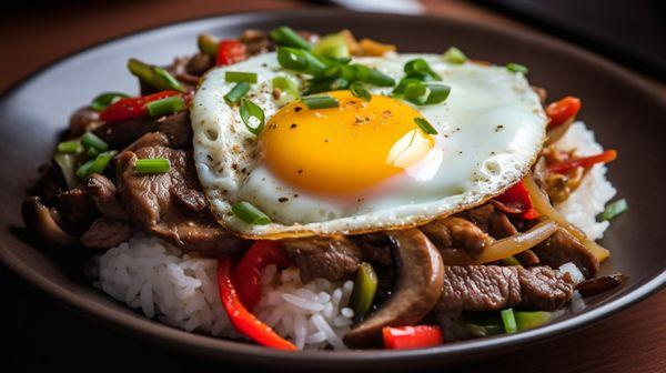 S1. Thai Pepper Steak over rice (Pad Prik Beef)