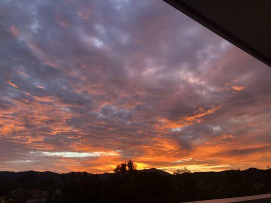 The view from the office overlooking the Santa Monica Mountains