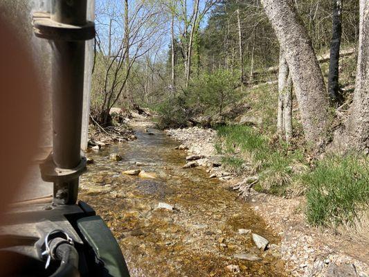 One of the many creek passings