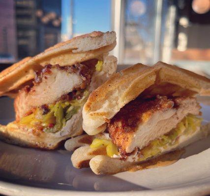 Fried Chicken & Waffle Sandwich