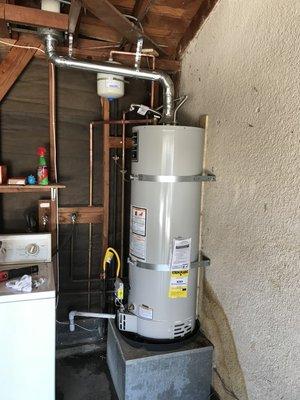 Water heater with code upgrades