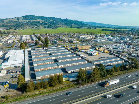 Aerial view of Stor-N-Loc Storage in Santa Rosa