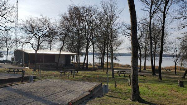 Leveled RV spot and community center