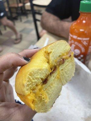 Egg bagel with bacon Bagel with Egg, Bacon, and Cheese