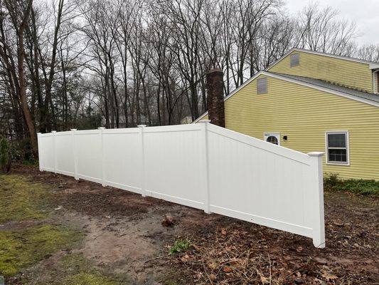 Side yard privacy fence.