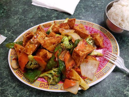 Spicy fried tofu