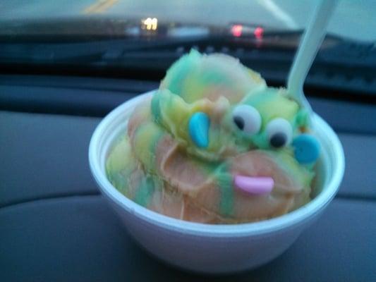 Rainbow sherbet with eyes :-)