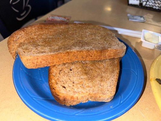 Fresh whole wheat toast. Yummy!!!