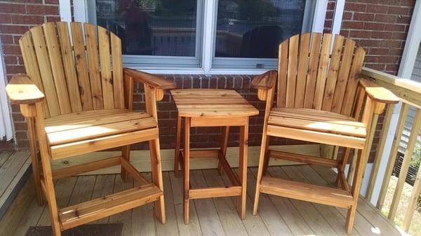 Custom Director's Chair and Side Table Set