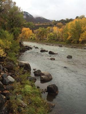 View of the river behind the hotel