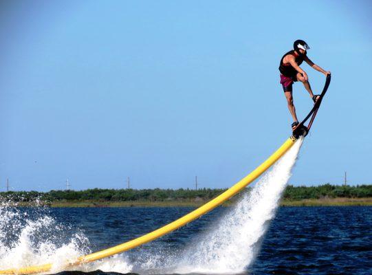 Getting some height on the hoverboard!