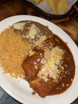 Beef enchiladas